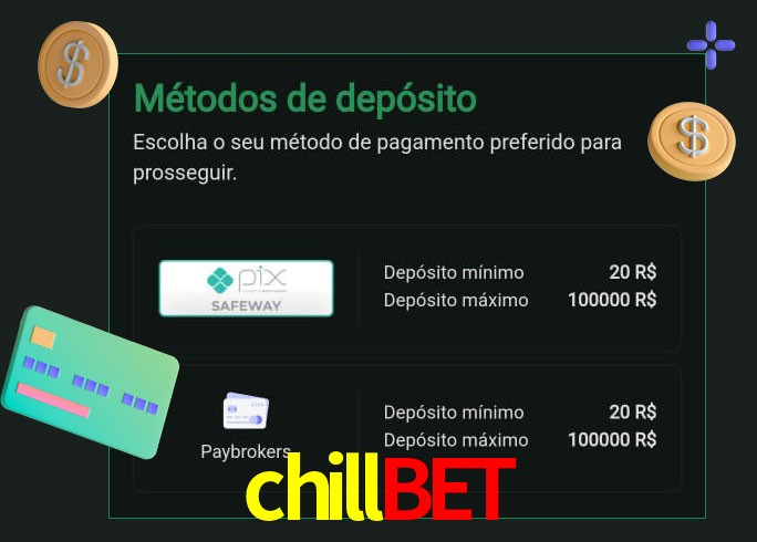 O cassino chillbet oferece uma grande variedade de métodos de pagamento